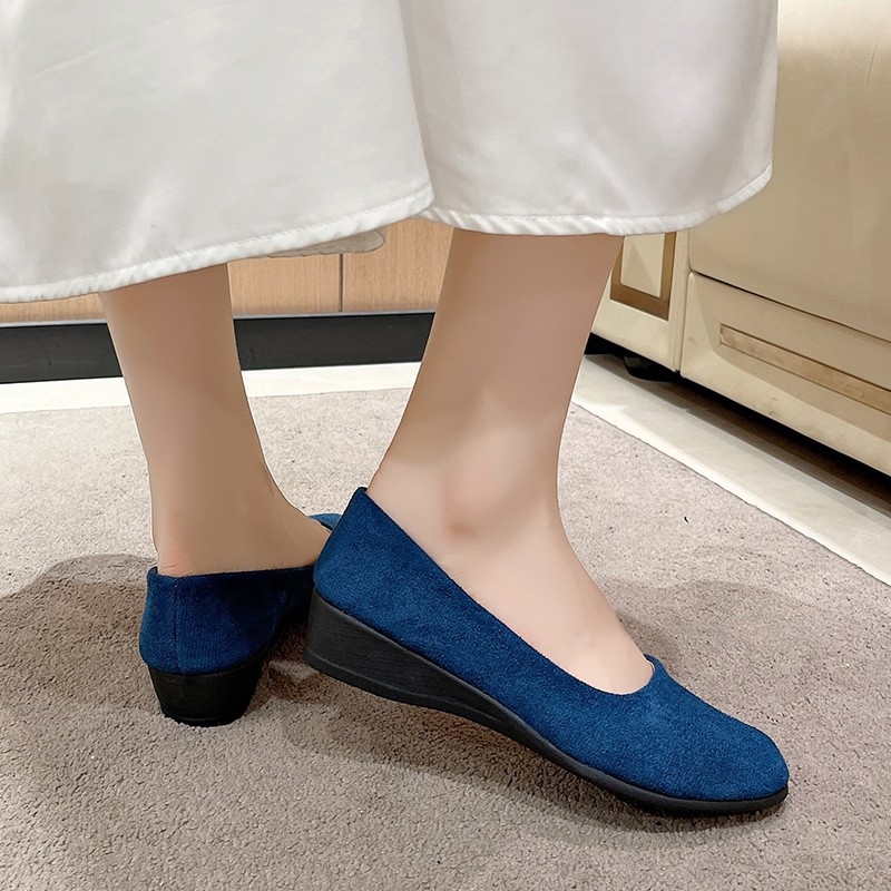 Tavaszi és őszi koreai stílusú hegyes orrú, divatos, sekély szájú, lapos sarkú női cipők, lapos sarkú, kismamacipők, női egyrészes cipők, munkacipők, nagy méretű női cipők