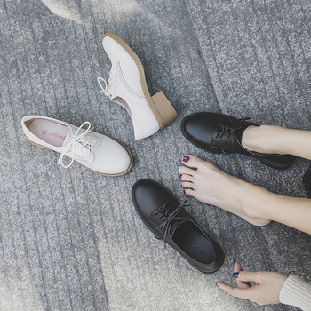 Γυναικεία Παπούτσια από Χοντρό Δέρμα με Μαλακό Πάτο, 2024, Νέα Loafers, Γυναικεία Παπούτσια με Βαθύ Στόμα, Όλα ταιριάζουν σε Βρετανικό Στυλ, Casual, Μονόστρωτα Παπούτσια, Μόδα