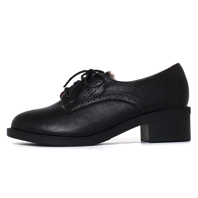 Ženske cipele s mekim dnom od grube kože iz 2024., nove mokasine s dubokim ustima, ženske cipele, univerzalne, britanskog stila, ležerne, jednoslojne cipele, modne