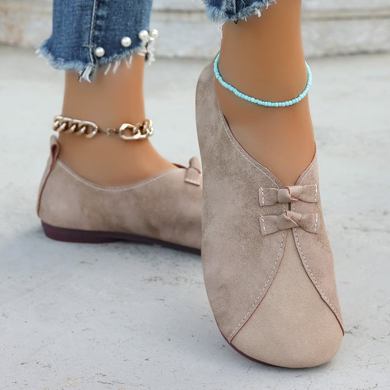 Pantofi casual plați cu cusături retro pentru comerț exterior 2024 pantofi noi pentru femei cu un picior, pantofi transfrontalieri plus size