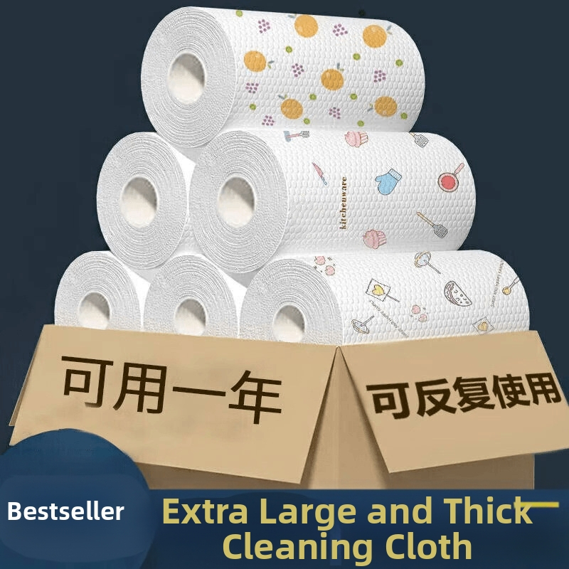 Vienkartinė drėgna ir sausa indų plovimo šluostė virtuvei, nesugerianti aliejaus, buitinės valymo šluostės didmeninė prekyba