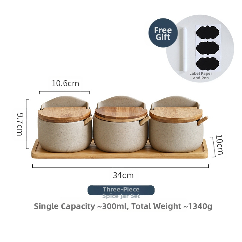 Jaapani Ins uhke köögimaitseainepurgi maitseainekarbi komplekt majapidamises keraamiline maitseainepurk soolapurk kaanega uus toode