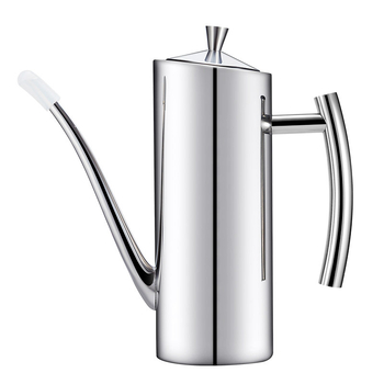 Nerūdijančio plieno aliejaus puodas, 304 klasės virtuvės europietiško stiliaus puodas, kūrybingas valgomojo aliejaus puodas, kurį galima atnaujinti iki nepralaidžios 700–500 ml talpos