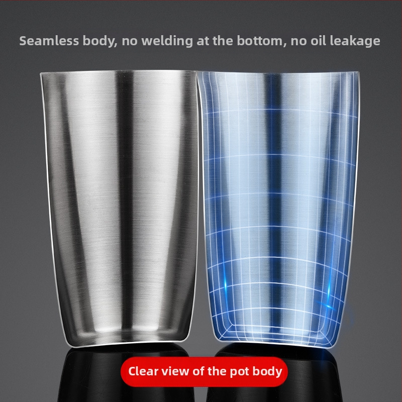 Тенджера за масло от неръждаема стомана 304 Кухненска тенджера в европейски стил, креативна тенджера за ядливо масло, може да бъде надградена до непропусклива 700 мл / 500 мл