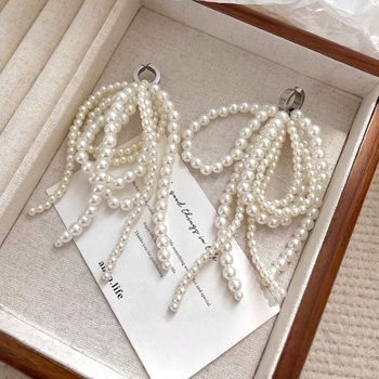 Pietų Korėjos naujas aukštos kokybės tekstūros perlų kaspino batų sagties batų dekoracija, madingas, universalus mažas „Chanel“ stiliaus batų sagties pakabinamas dekoravimas