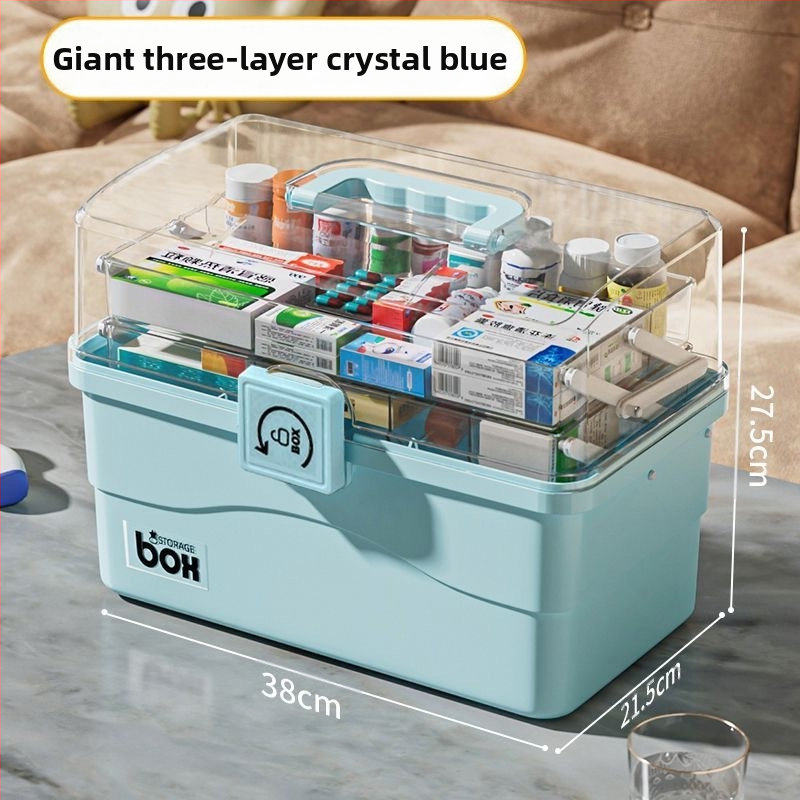 Ravimikarp majapidamiseks, suure mahutavusega majapidamisravimikarp, multifunktsionaalne mitmesuguste asjade hoiukarp, väärtuslik lauaarvuti hoiuriiul