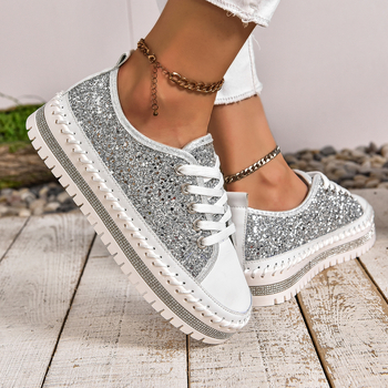 Εξωτερικού Εμπορίου Μεγάλα Μεγέθη Επίπεδα Μοκασίνια με Στρας Καλοκαιρινά Νέα Διχτυωτά Αναπνεύσιμο Casual Ευέλικτα Slip-On Slip-Ons