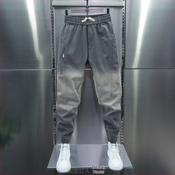 Férfi 2025-ös új nyári farmernadrág, divatos, színátmenetes színű, karcsúsított, szabadidőnadrág, karcsúsító, lezser nadrág