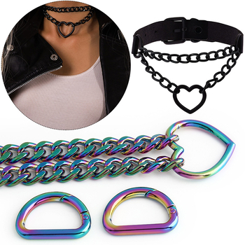 Налично цветно секси колие във формата на сърце в стил „чисто желание“ за жени, винтидж мода, висок клас, нишов модерен аксесоар