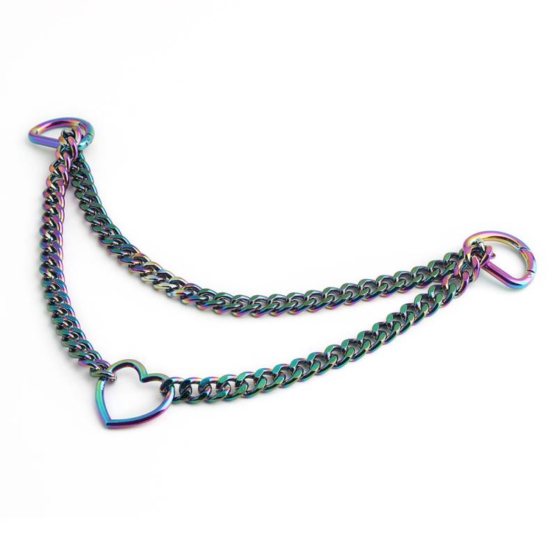 Налично цветно секси колие във формата на сърце в стил „чисто желание“ за жени, винтидж мода, висок клас, нишов модерен аксесоар