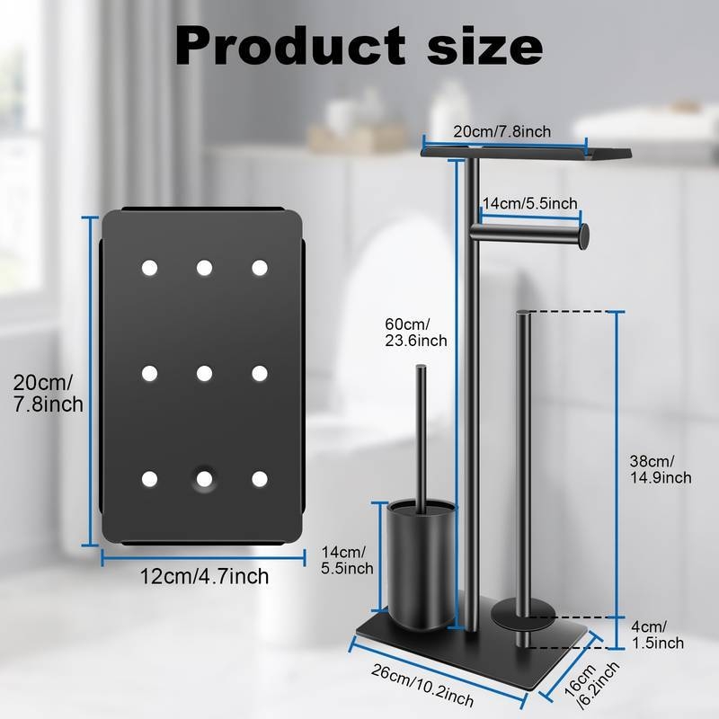 „Amazon“ grindų audinių skylutė tualeto ritininio popieriaus skylutė Tualeto šepetėlio anga siaura pusė vertikalios laikymo lentynos tualetinio popieriaus skylutė