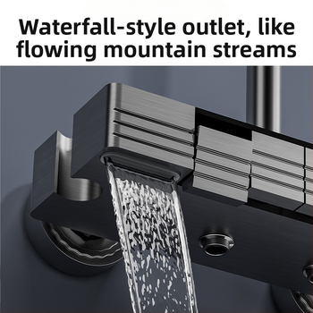 Uus dušipea vannitoa vihmadušikomplekt multifunktsionaalne pihusti nupuga lüliti meeleoluvalgustusega täiskomplekt digitaalse ekraaniga dušipea