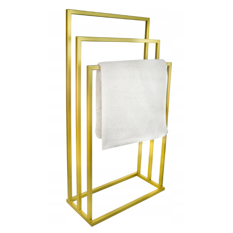 Suport de prosoape metalic simplu transfrontalier pentru podea, detașabil, pentru baie, suport de depozitare pentru prosoape