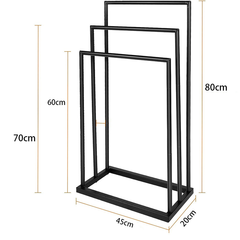 Suport de prosoape metalic simplu transfrontalier pentru podea, detașabil, pentru baie, suport de depozitare pentru prosoape
