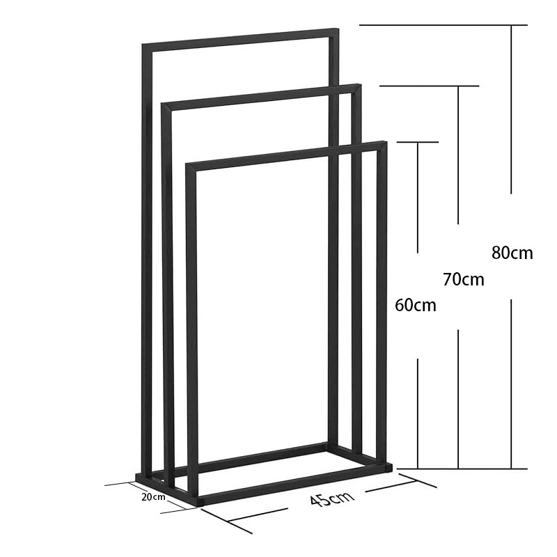 Suport de prosoape metalic simplu transfrontalier pentru podea, detașabil, pentru baie, suport de depozitare pentru prosoape