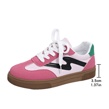 Εξωτερικό Εμπόριο Μεγάλα Μεγέθη Ρετρό Γερμανικά Παπούτσια Προπόνησης για Γυναικεία 2025 Άνοιξη & Φθινόπωρο Νέα Λευκά Παπούτσια για Γυναικεία Casual Ευέλικτα Αθλητικά Παπούτσια Μόδας