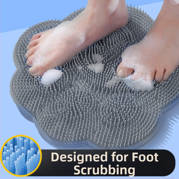 Vonios pėdų šveitimo kilimėlis pėdų plovimui, negyvos odos pašalinimui, didelis tingus nugaros šveitiklis su siurbimo puodelio masažu