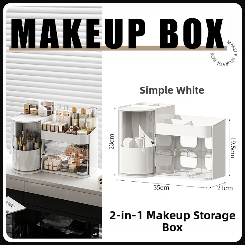 Kosmeetikatoodete hoiukarp, töölaua sahtlitüüpi, kõrgekvaliteediline tolmukindel suure mahutavusega tualettlaud, nahahooldustoodete maskide hoiuriiul