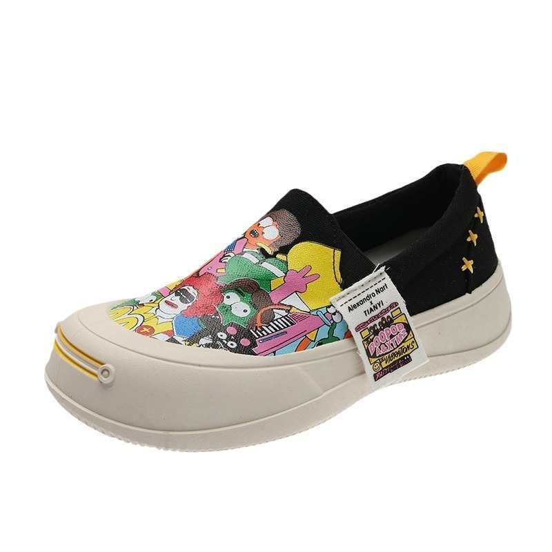 2024 Új Női Cipők Bebújós Lapos Cipők Külkereskedelmi Szövet Cipők Koreai Stílusú Divat Hétköznapi Vászon Cipők Dropshipping