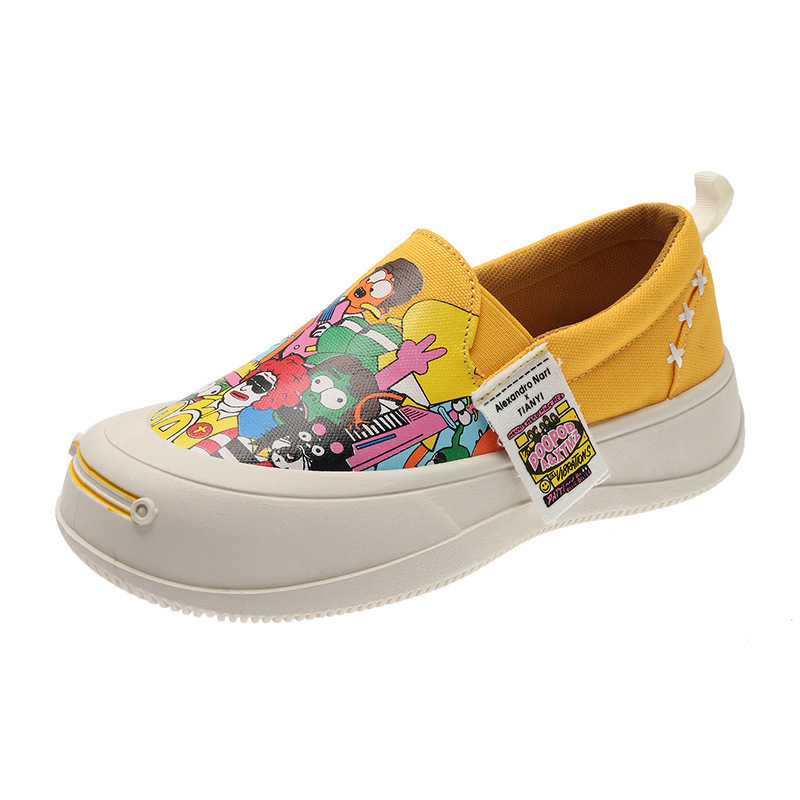 2024 Új Női Cipők Bebújós Lapos Cipők Külkereskedelmi Szövet Cipők Koreai Stílusú Divat Hétköznapi Vászon Cipők Dropshipping