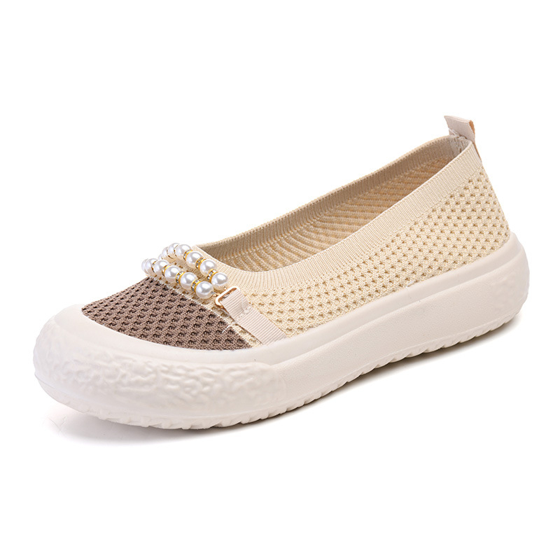 Tweed stílusú halászcipő, nyári, új, hálós, lélegző, sekély szájú, alkalmi cipő, puha talppal, kényelmes, bebújós, anyacipő