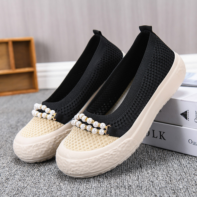 Tweed stílusú halászcipő, nyári, új, hálós, lélegző, sekély szájú, alkalmi cipő, puha talppal, kényelmes, bebújós, anyacipő