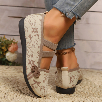 Εξωτερικό Εμπόριο Ρηχό Στόμα 2024 Γυναικεία Παπούτσια Καλοκαιριού Νέα Μόδα Χρώμα που ταιριάζουν Slip-on Άνετα Αναπνέοντα Casual Lazy Παπούτσια