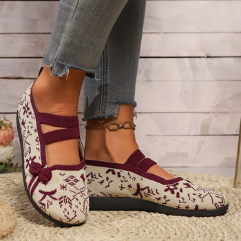 Εξωτερικό Εμπόριο Ρηχό Στόμα 2024 Γυναικεία Παπούτσια Καλοκαιριού Νέα Μόδα Χρώμα που ταιριάζουν Slip-on Άνετα Αναπνέοντα Casual Lazy Παπούτσια