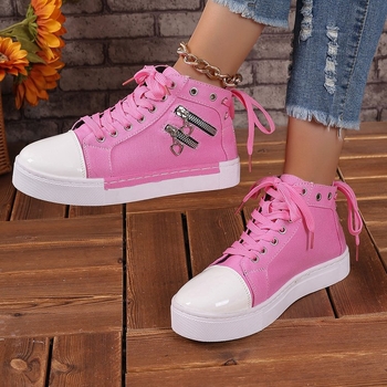 Διασυνοριακό εξωτερικό εμπόριο παπουτσιών plus size γυναικών 2024 νέα ψηλά casual παπούτσια καμβά για φοιτητές