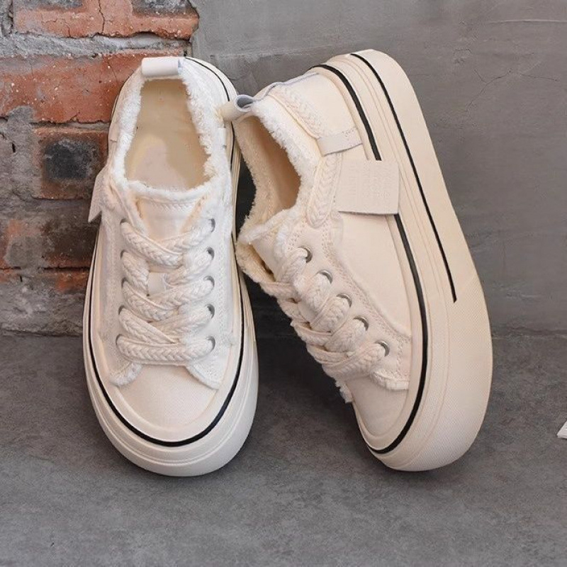 Retro Campus paksu tallaga lõuendikingad naistele 2025. aasta uued hingavad mustad sügiskingad Tide