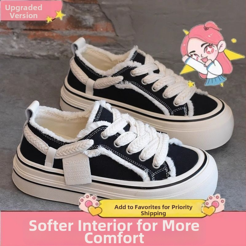 Retro Campus paksu tallaga lõuendikingad naistele 2025. aasta uued hingavad mustad sügiskingad Tide