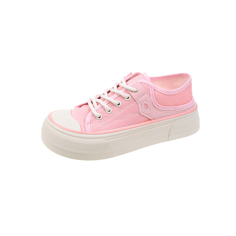 2023 m. vasaros nauji madingi „muffin“ storu dugnu retro stiliaus drobiniai bateliai su didele galva korėjietiški laisvalaikio sportiniai bateliai moterims.