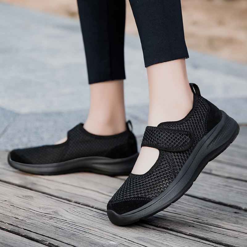 Határokon átnyúló, alacsony szárú, hálós platformcipő 2025 tavaszi és nyári, üreges csattal ellátott, hétköznapi, plus size 43/44-es hálós cipő.