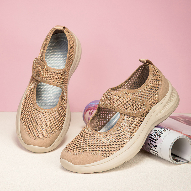 Határokon átnyúló, alacsony szárú, hálós platformcipő 2025 tavaszi és nyári, üreges csattal ellátott, hétköznapi, plus size 43/44-es hálós cipő.