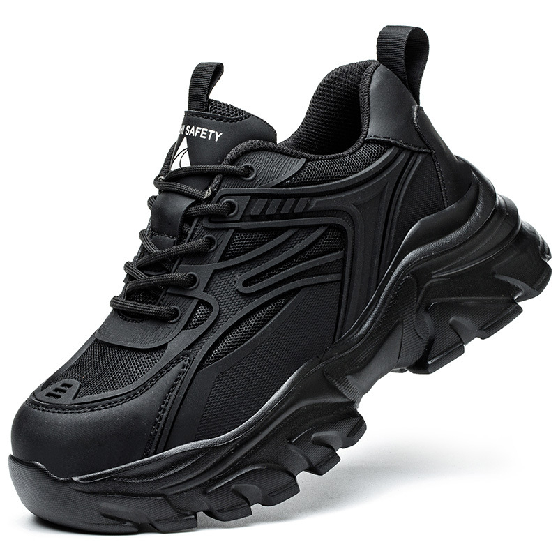 Tarpvalstybinė didmeninė prekyba moteriškais darbo apsaugos batais, lengvi, madingi, gremėzdiški, apsauginiai batai, apsaugantys nuo smūgių, apsaugantys nuo auskarų vėrimo, mažo dydžio, juodi platforminiai