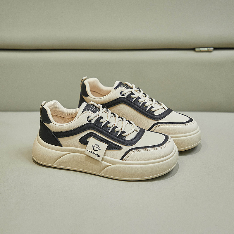 2025 tavaszi fehér cipők új K-stílusú felsők női diáklány vastag talpú, magasító sportcipők alkalmi utcai lövészet Sh502