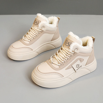 SH909 νέα ζεστά βαμβακερά παπούτσια 2024 φθινοπώρου και χειμώνα, γυναικεία παπούτσια, παπούτσια με επένδυση από φλις, ανθεκτικά στη φθορά, φοιτητικά παπούτσια με χοντρή σόλα, κολέγιο