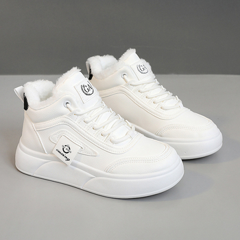 SH909 νέα ζεστά βαμβακερά παπούτσια 2024 φθινοπώρου και χειμώνα, γυναικεία παπούτσια, παπούτσια με επένδυση από φλις, ανθεκτικά στη φθορά, φοιτητικά παπούτσια με χοντρή σόλα, κολέγιο