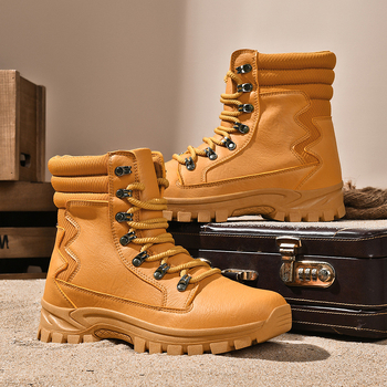 Határokon átnyúló, plus size páros, magas szárú hegymászó bakancs, kültéri edzőcipő, túracipő, sivatagi harci katonai bakancs