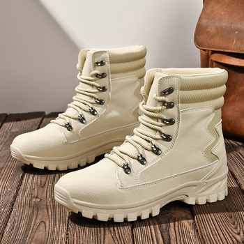 Határokon átnyúló, plus size páros, magas szárú hegymászó bakancs, kültéri edzőcipő, túracipő, sivatagi harci katonai bakancs