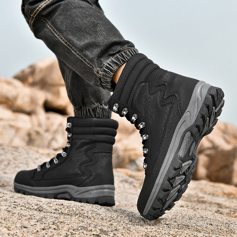Határokon átnyúló, plus size páros, magas szárú hegymászó bakancs, kültéri edzőcipő, túracipő, sivatagi harci katonai bakancs