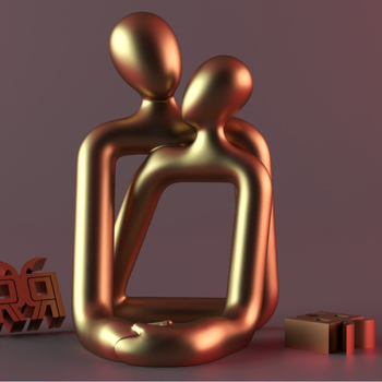 Διασυνοριακό δώρο για την ημέρα του Αγίου Βαλεντίνου Γλυπτό αγάπης Διακόσμηση σπιτιού Χειροτεχνίες από ρητίνη Αφηρημένοι χαρακτήρες Τέχνη Στολίδια ζευγαριού