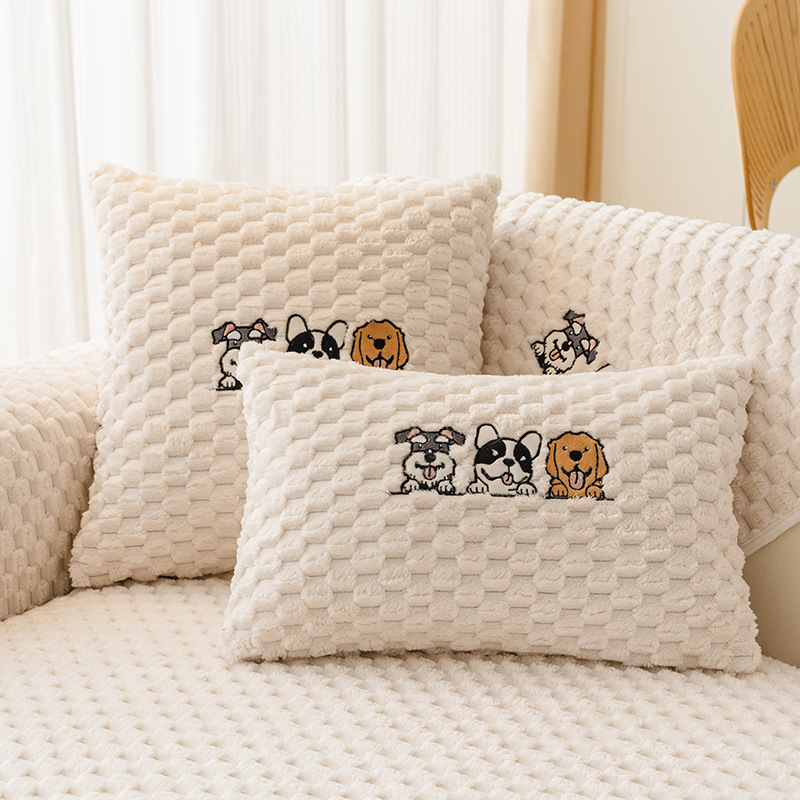 Határokon átnyúló új teknős bársony kanapépárna négy évszak univerzális csúszásmentes kanapépárna krémszínű szél bőr kanapéhuzat szövet nagykereskedelem