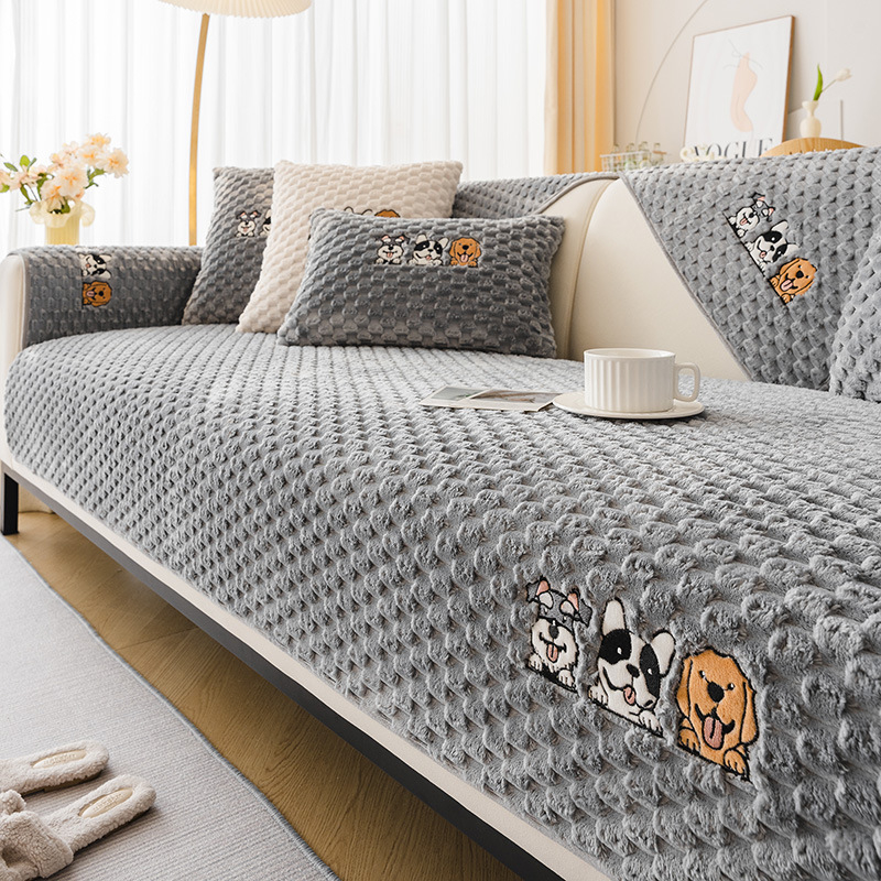 Határokon átnyúló új teknős bársony kanapépárna négy évszak univerzális csúszásmentes kanapépárna krémszínű szél bőr kanapéhuzat szövet nagykereskedelem