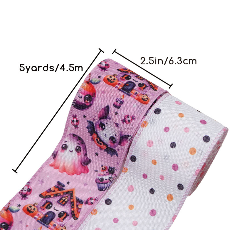 Tarpvalstybinė Helovino vielinė juostelė su kraštu, šventinių namų dovanų dekoravimo juostelė, dovanų dėžutė, dekoratyviniai aksesuarai, kopijavimo juosta