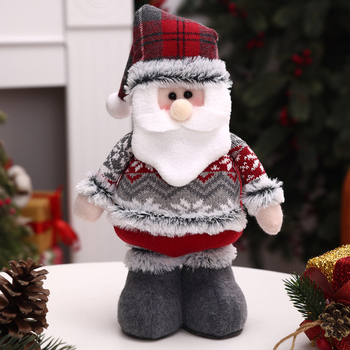 2024 Ενδιαφέρουσα διασυνοριακή νέα χριστουγεννιάτικη σειρά κόκκινου καρό Ying με τηλεσκοπικά στηρίγματα παραθύρου για κούκλες, διακοσμητικά αξεσουάρ, συνεγκατάσταση