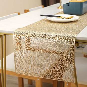 Melionų sėklų stalo takelio kilimėlis, ilgas PVC bronzinis tuščiaviduris gėlių stalo kilimėlis, arbatos kilimėlis, neslystantis namų šilumos izoliacinis kilimėlis, dekoratyvinis kilimėlis