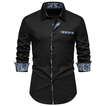 Amazon prekogranična nova muška košulja europske veličine modna britanska stil ležerna košulja u boji muški top veleprodaja