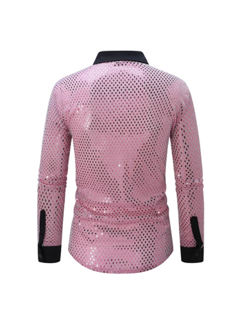 Διασυνοριακό Εξωτερικό Εμπόριο Στυλ Μεγάλου Σώματος Ρομβικό Νιφάδας Πουκάμισο Νυχτερινού Κλαμπ Ανδρικό Ρούχα Απόδοσης Σχεδιασμός Ανδρικό Πουκάμισο με Μακρυμάνικο Πέτο