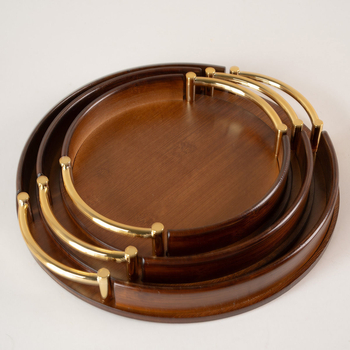 Lengvas, prabangus, paprastas kavos staliukas, apvalus, bambuko medienos, buitinis, restorano, arbatos rinkinys, mažas padėklas, nešiojamas, vaisių užkandžių, vintažinis, arbatos padėklas